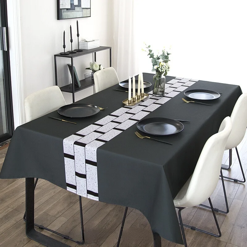 Manteles rectangulares con estampado de simplicidad nórdica para decoración de mesa y fiesta, manteles de cubierta para mesas de comedor