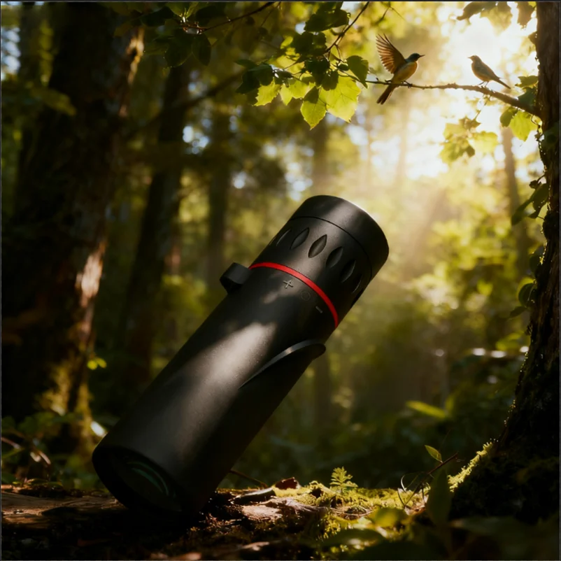 Telescópio monocular hd 2000x24, mini telescópio portátil para celular com suporte para acampamento ao ar livre, caça, observação de pássaros
