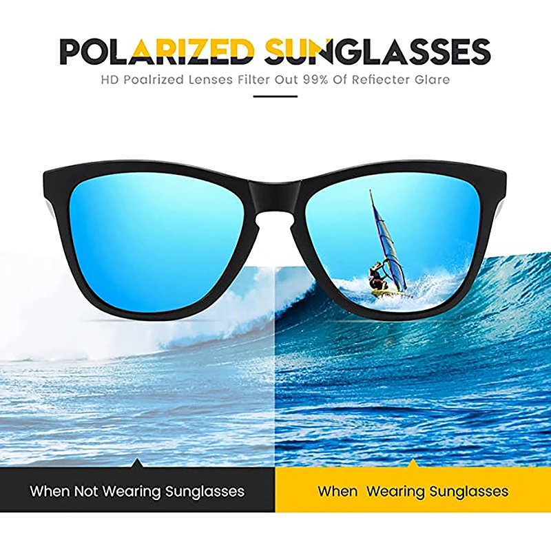 Gafas de sol polarizadas Retro Para hombre y mujer, lentes transparentes de visión nocturna, de diseñador de marca, UV400