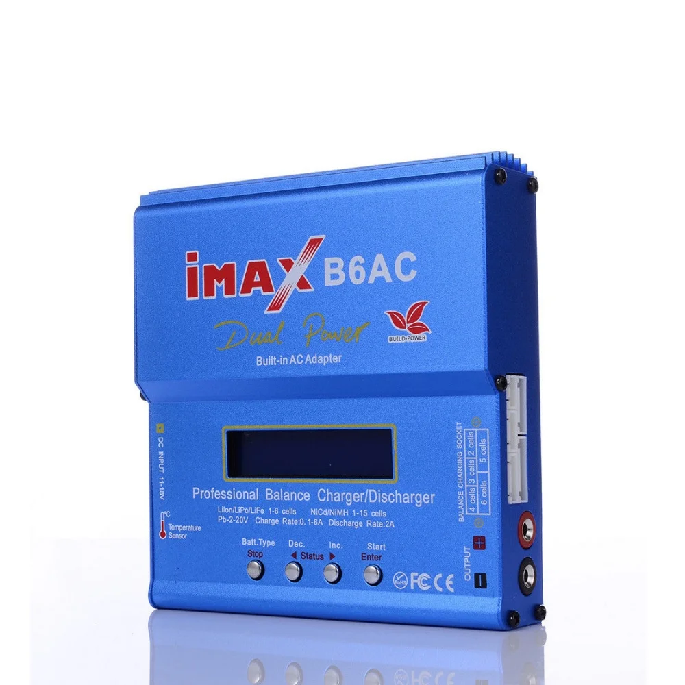 Imax B6 AC RC Lader 80W B6AC 6A Balans Digitaal LCD-scherm Li-ion LiFe Nimh Nicd PB Lipo Batterij ontlader