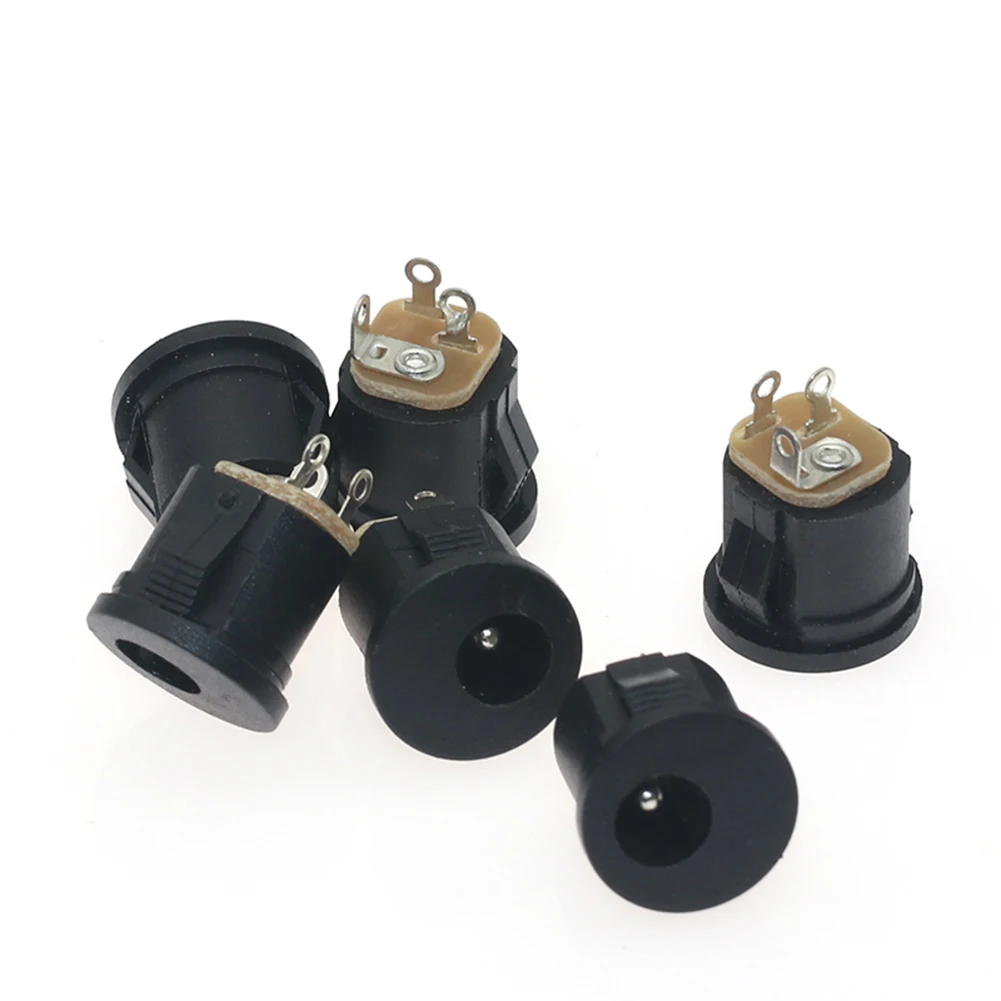 10 Chiếc 9V 12V Tự Làm Đàn Guitar Hiệu Ứng Bàn Đạp Điện DC Đầu Nối Ổ Cắm Cắm Jack 2.1Mm DC-022 Nữ Ổ Cắm Kết Nối Jack Cắm Nhạc Cụ