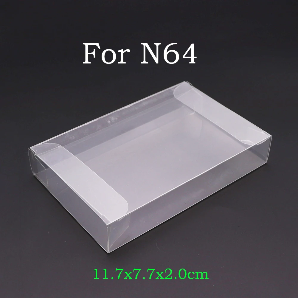 Caja de cartuchos de juego transparente, Protector de plástico PET para juegos CIB para N64 NES SNES para interruptor GB GBA GBC NGPC, 10 Uds.