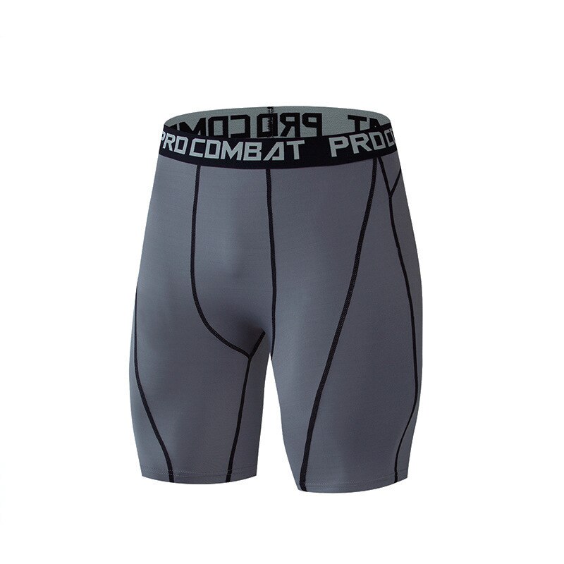 Heren bodybuilding shorts Fitness compressie leggings training binnennaad outfit mannelijke spier levend elastische magere panty's
