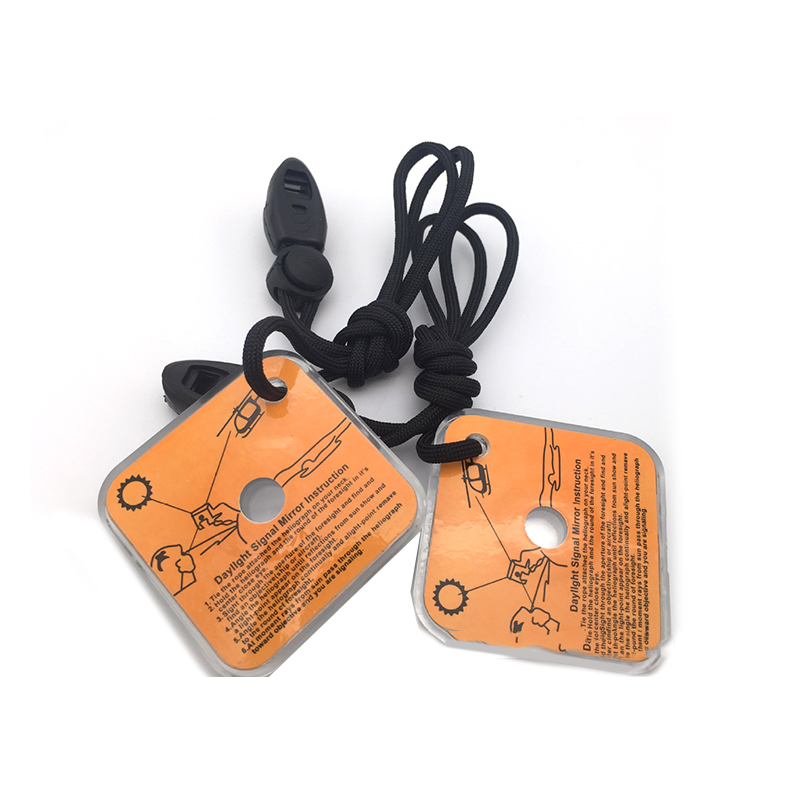 Práctico espejo de señal reflectante de supervivencia de emergencia al aire libre espejo de aventura