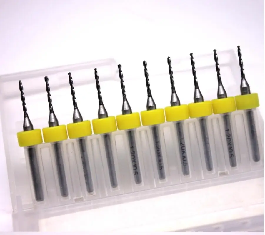 NEW 10 CÁI PCB Drill bit hợp kim vonfram trên shank khoan 0.1/0.3/0.35/0.4/0.45/0.5/0.55/0.6-3.175 mét bảng mạch CNC Khoan Bits