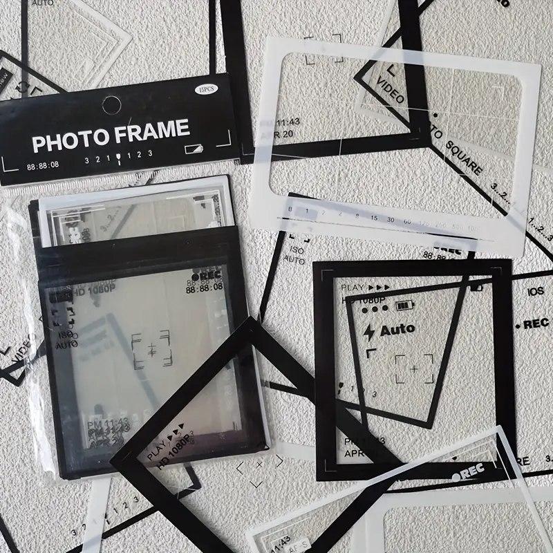 15 個ヴィンテージ写真フィルムフレーム PET ステッカー包装 DIY 日記ゴミ日記装飾ラベルステッカーアルバムスクラップブック