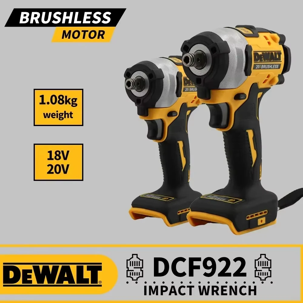 Dewalt DCF922 610N.m Brushless Impact Wrench Cordless Driver Large torque Variable Speed Electric Wrench 20V Rechargeable Tools