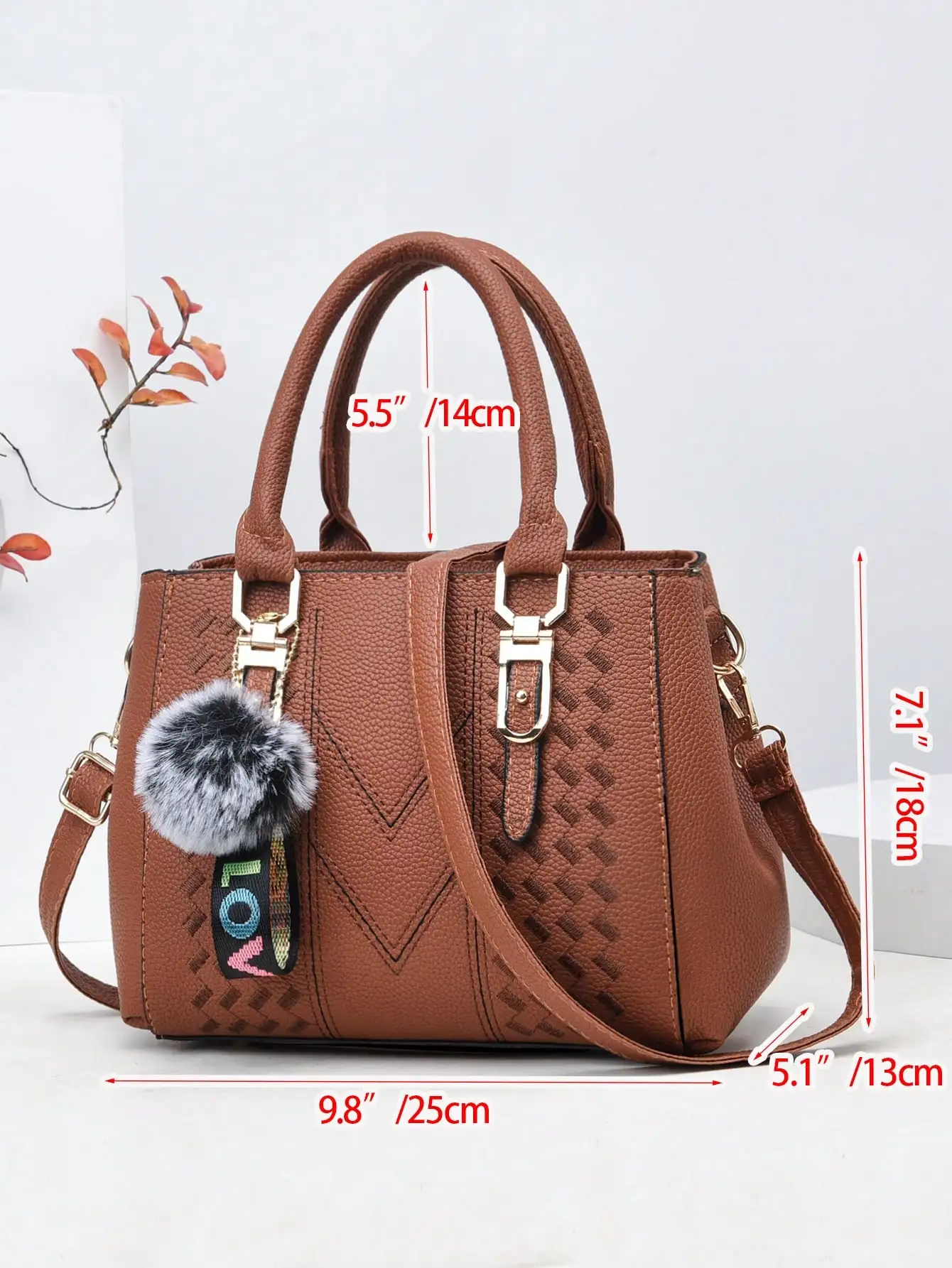 Fashionable and minimalist large capacity embroidered women's crossbody bag, a daily handbag for use