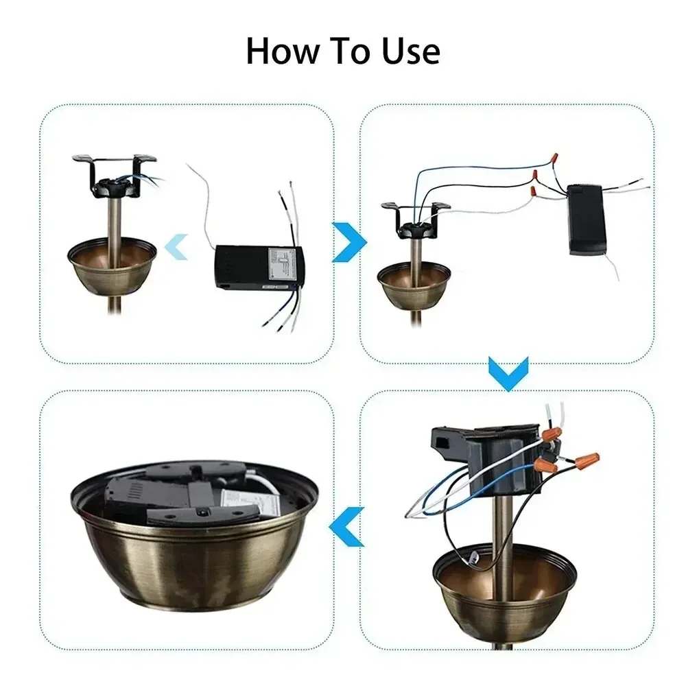 Universal Ceiling Fan Lamp Remote Control Kit AC 110-240V Timing Control Switch Adjusted Wind Speed Transmitter Receiver