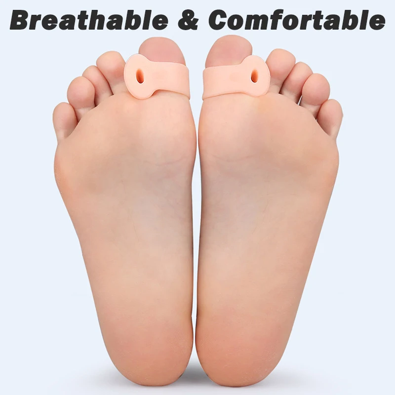 Pexmen 2Pcs Toe Separator Bunion Corrector Gel Toe Spacer Toe Protector Relief Pain from Bunion Overlapping and Drifted Toe
