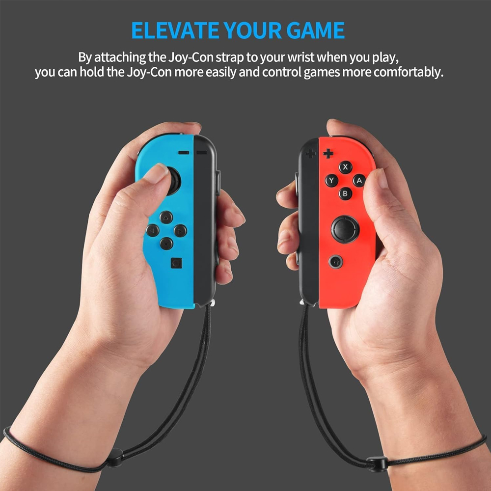 GAMINJA 2Pcs Gamepad Wrist Strap For Switch Joycon Replacement Joy Con Controller Wrist Strap Lanyard Built in aluminum alloy