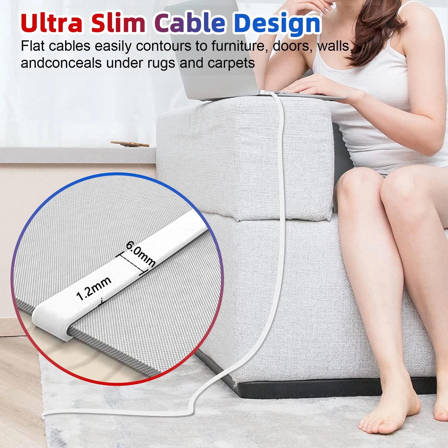 Cat6 Ethernet Cable Flat Lan Cord UTP Network Patch Cable RJ45 for PS5 PC IPTV Xbox Internet Router Cat 6 Internet Cable
