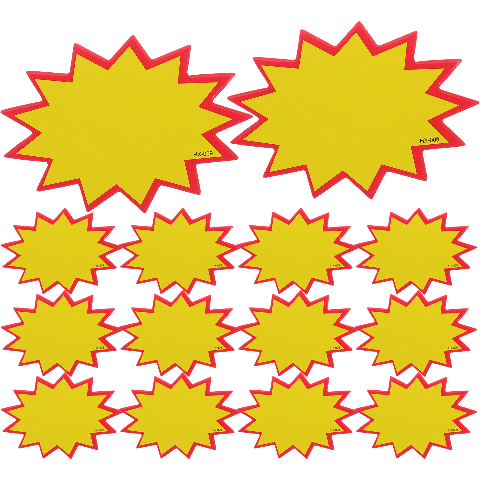 200 Pcs Erase Tag Sale Tags Price Label for Stores Emblems Fundraising Burst Signs Paper Commerce Promotional Sticker