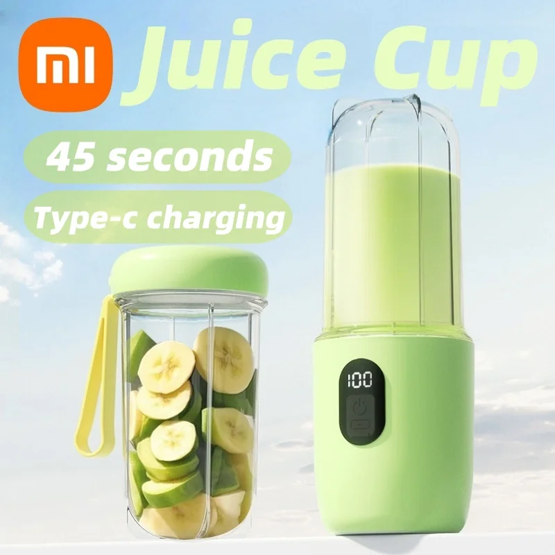 Xiaomi-licuadora portátil, Mini exprimidor inalámbrico recargable por USB, mezclador para batidos, batidos, proteínas, botella deportiva de viaje, taza exprimidora