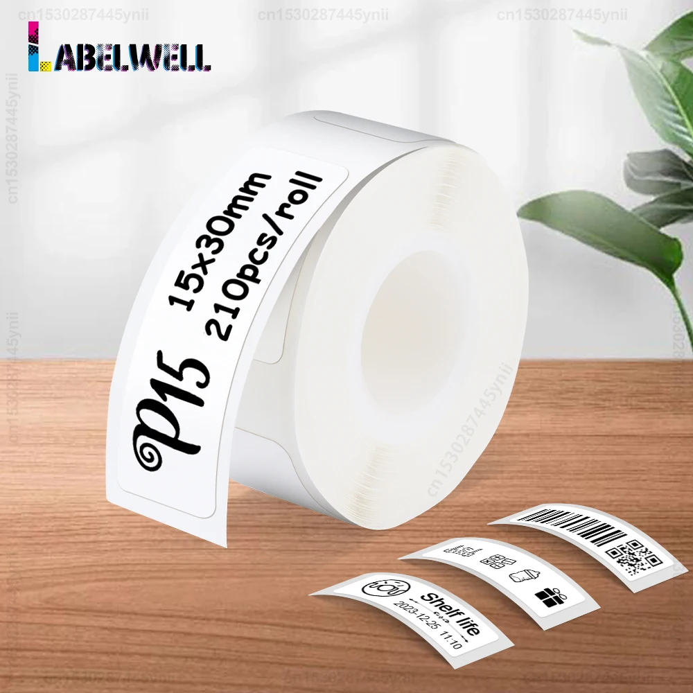 P15 etiqueta adhesiva para impresora 15*30mm 12*40mm papel de etiquetas térmicas cinta de etiquetas autoadhesiva para Marklife P15 P12 P11 D30 fabricante de etiquetas