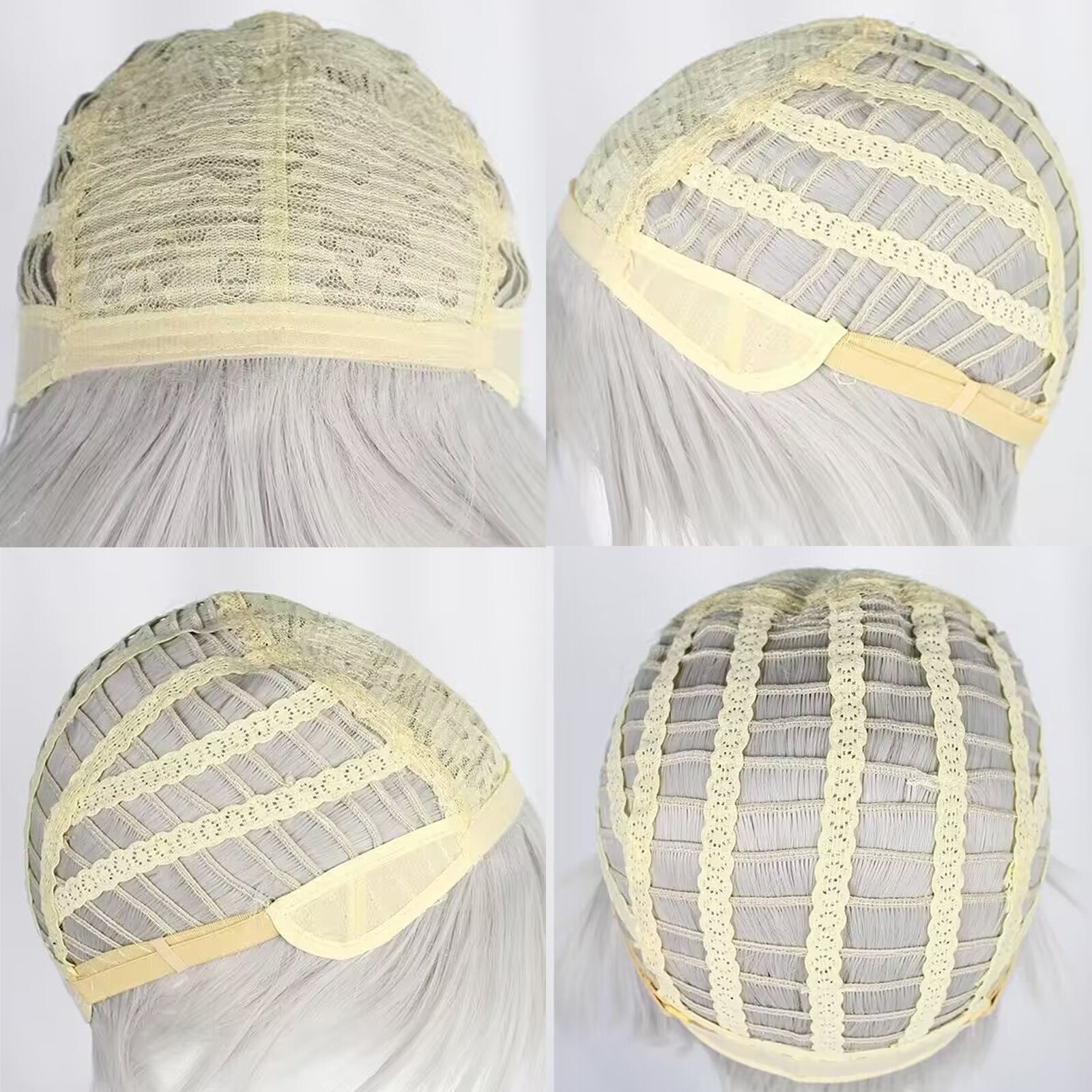 Synthetische universele korte cosplay pruik zilver rood roze blonde gras groen zwart rechte heren pruik voor Halloween cosplay