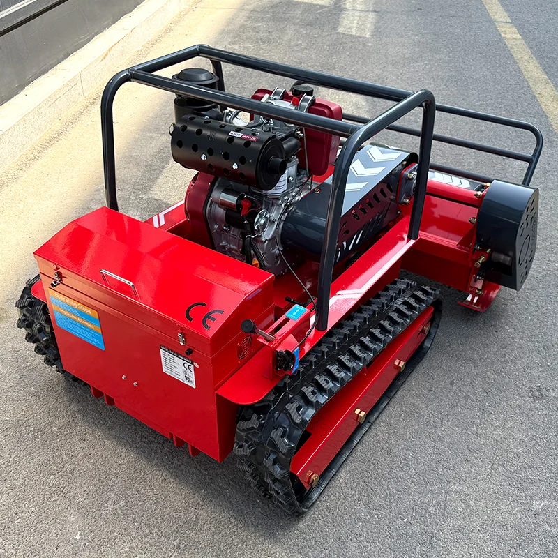 Customized 1200mm Grass Robot Slope Crawler Remote Control Flail  Mower