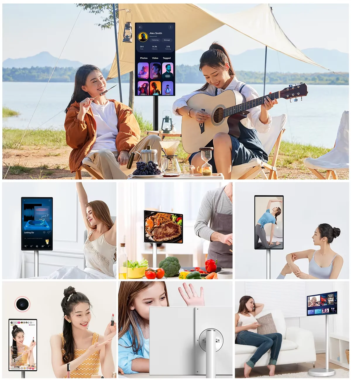 21.5 Inch Android Tablet Computer Hd Display Floor-Standing Display Terminal 8Mp Camera Rotating Touch All-In-One Machine