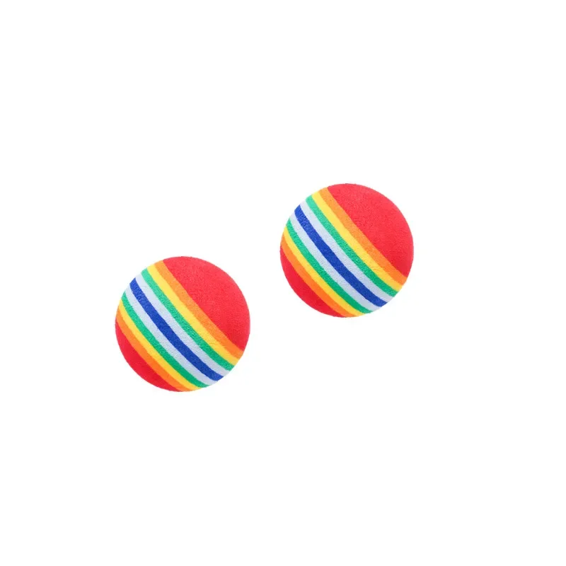 10PCS Rainbow Cat ของเล่น Interactive แมวสุนัขเล่น Chewing Rattle Scratch Ball การฝึกอบรมลูกสัตว์เลี้ยงของเล่นอุปกรณ์