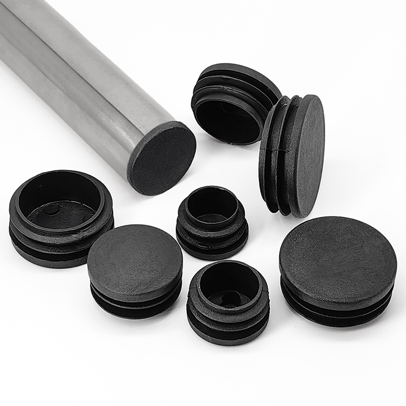 24 เรือพลาสติกรอบปลั๊กด้านในสําหรับท่อเหล็ก End Blanking Caps Anti SLIP บันไดเก้าอี้ขาเฟอร์นิเจอร์ Protector Pad