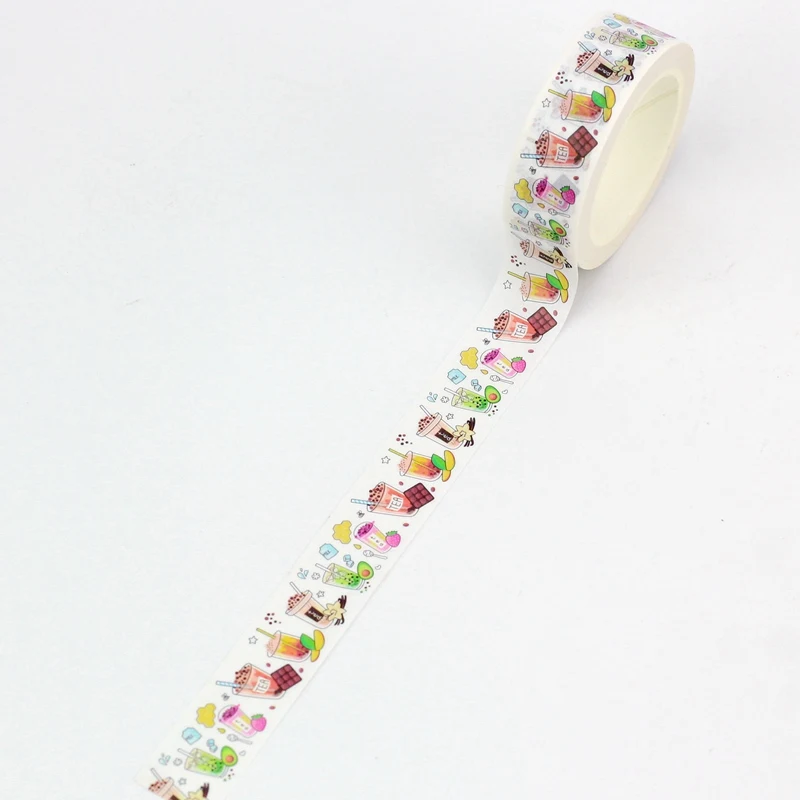 NEW 1PC 10M Decor Bubble Summer Drinks Washi Tape for Scrapbooking Craft  Adhesive Masking Tape Cute Journal Stationery