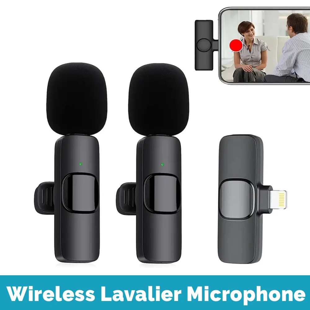 Nuevo Micrófono Lavalier inalámbrico, Mini micrófono portátil para grabación de Audio y vídeo para iPhone, ios, teléfono para juegos en vivo