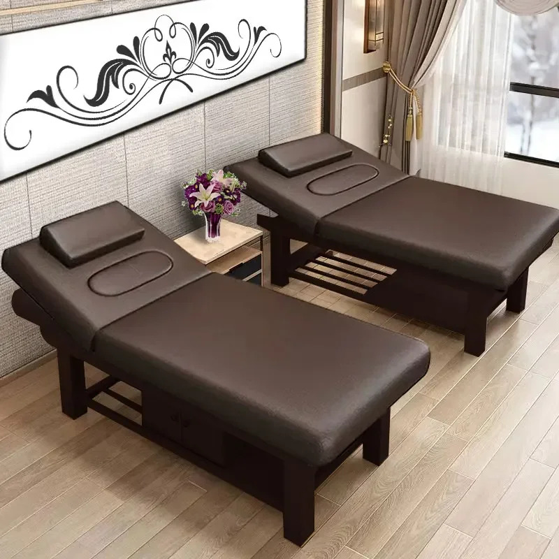 Maca de cama profissional de madeira maca estética salão de beleza mesas de massagem estética camilla para masaje cabine sofá