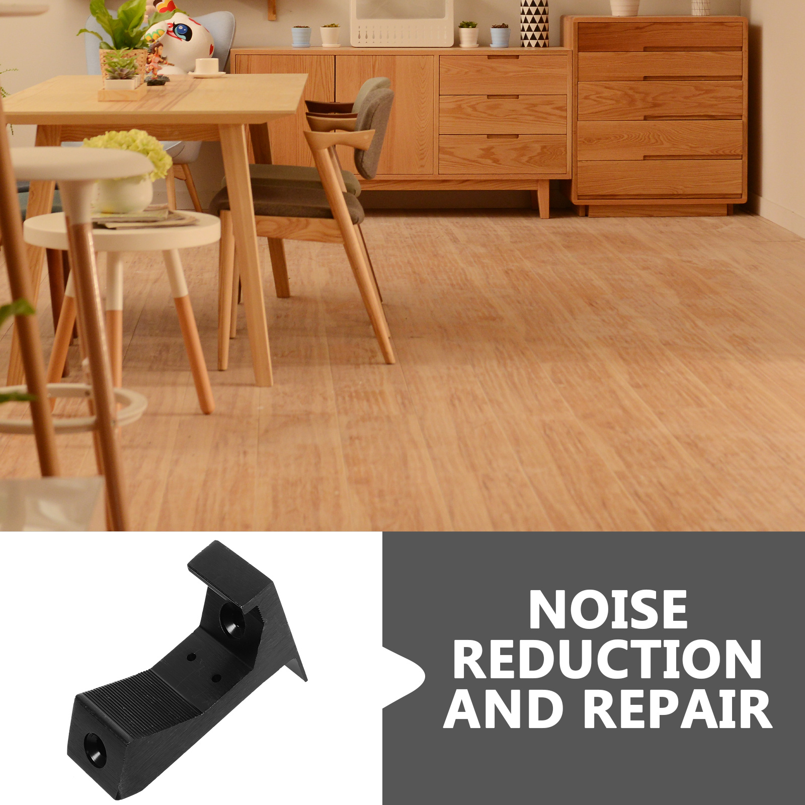 1 conjunto de kit de reparo de estridente de piso elimina placas de piso barulhentas, compatível com painéis de madeira grossos, aumenta a estabilidade, estridente de piso