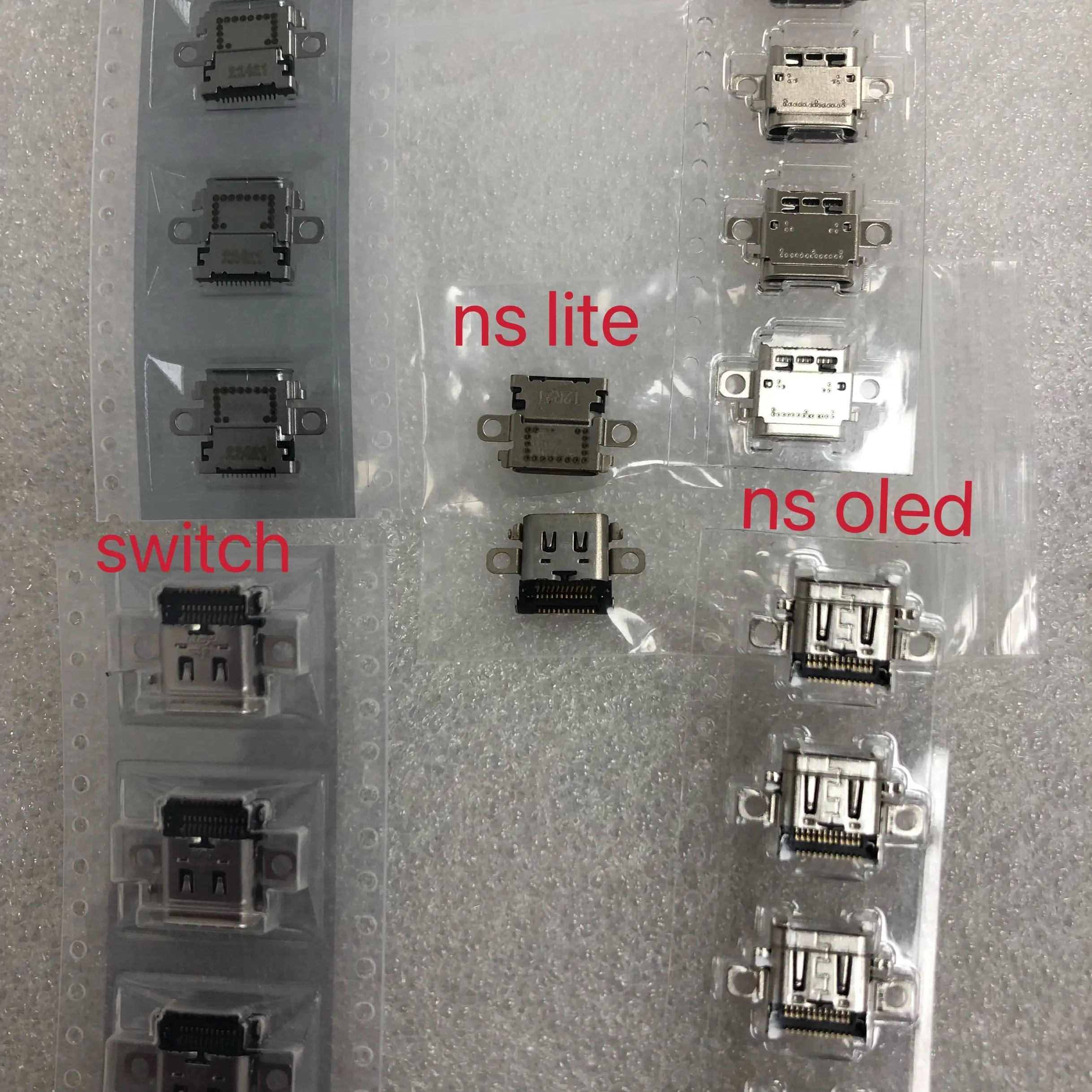 Original nuevo 10 unids/lote para Nintendo Switch Ns consola Oled USB tipo C toma de corriente de carga conector de puerto NS LITE
