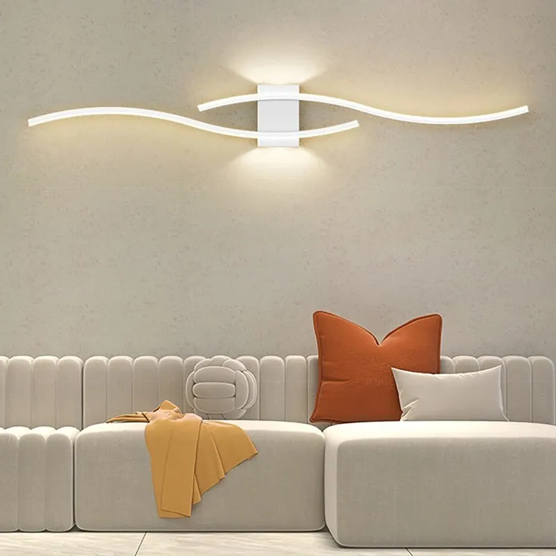 Moder LED ウォールランプロングストリップウォールランプテレビの背景装飾照明寝室リビングルームホーム屋内照明器具