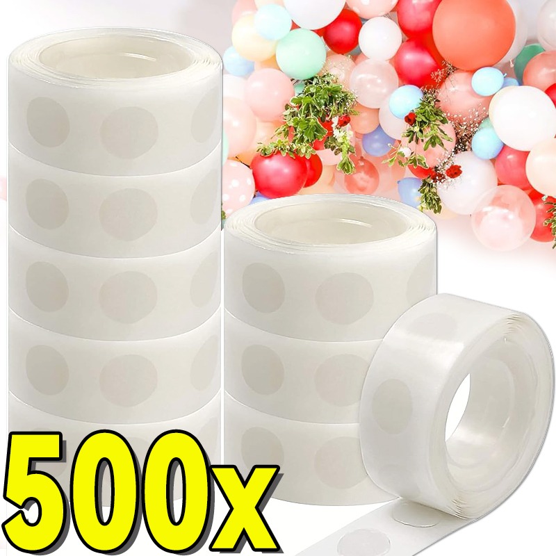 Pegamento para globos, cinta adhesiva de puntos, doble cara, transparente, adhesivo, para cumpleaños, boda, fiesta, pegamento, pegatina, soporte para globos, arco