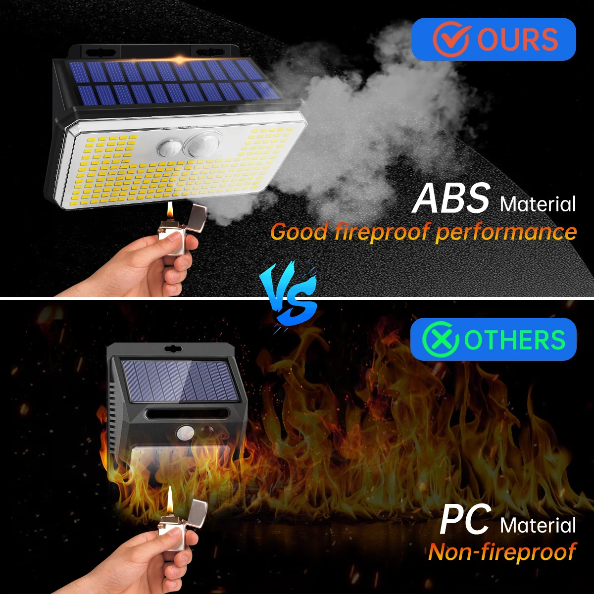 2 แพ็ค 197led Solar Motion Sensor ไฟกลางแจ้ง 3 โหมด IP65 กันน้ําไร้สายพลังงานแสงอาทิตย์สําหรับขั้นตอน Yard Garden รั้วผนัง