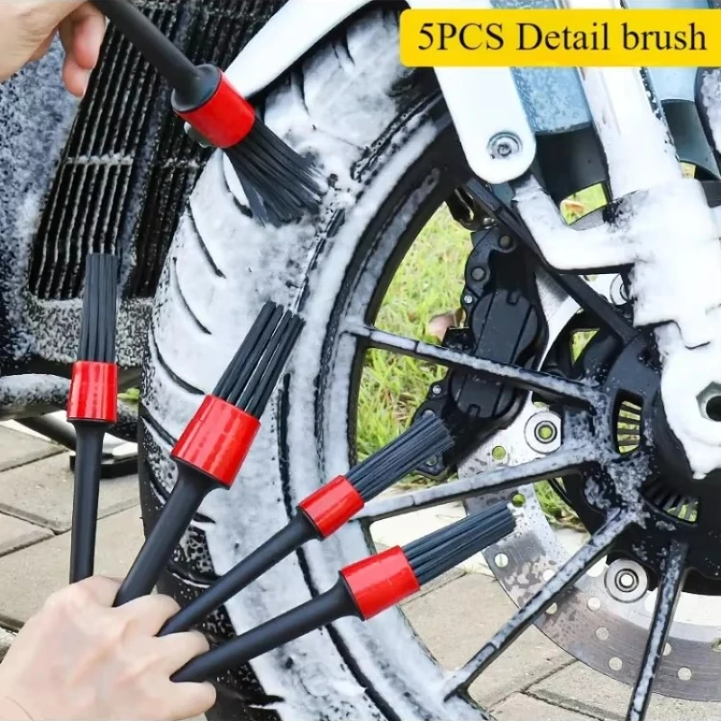 Juego de cepillos para detalles, cepillos para coche, cepillo para detalles de coche, cepillo para detalles de limpieza de coche, cepillos para ruedas de salida de aire del tablero