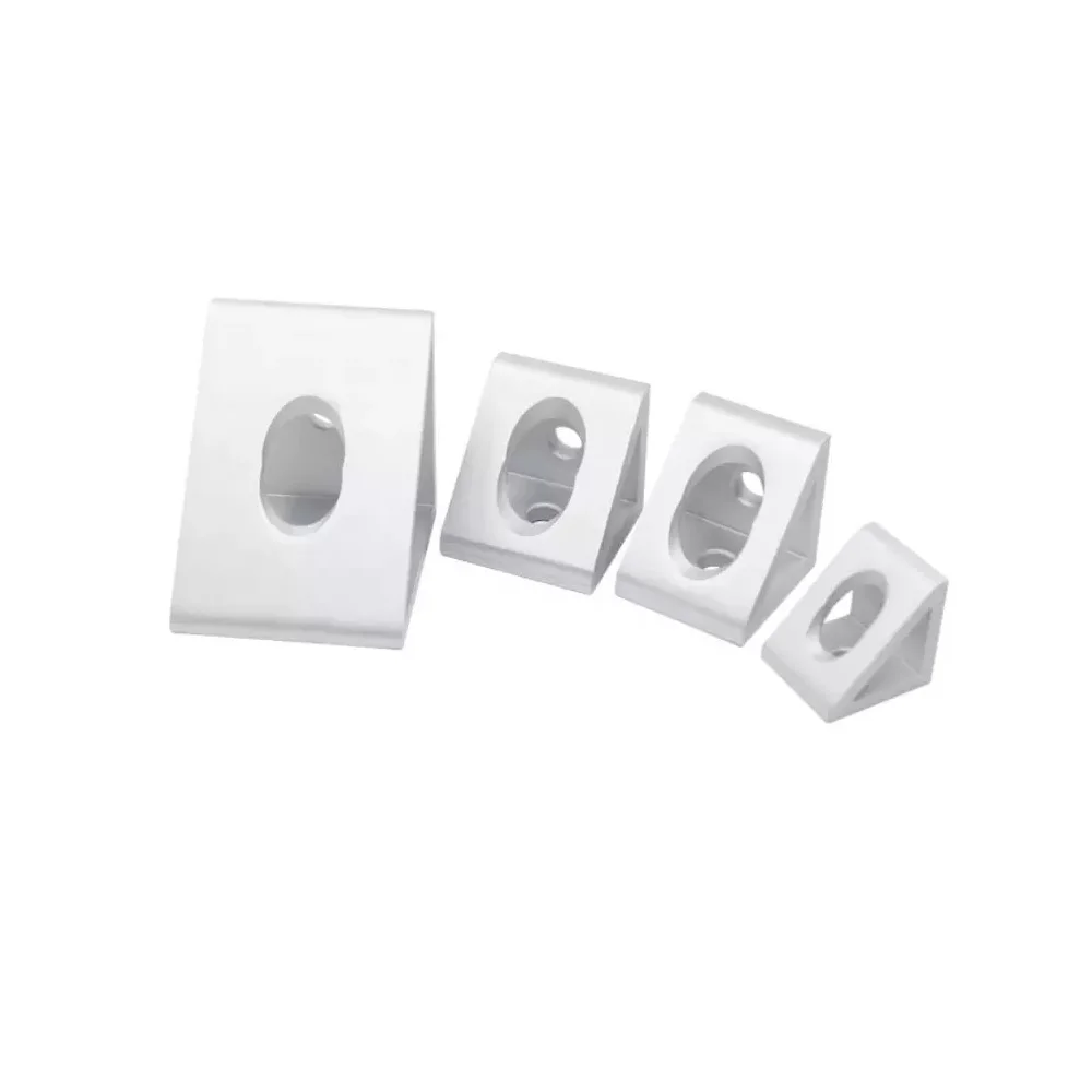 4 Uds perfil de aluminio ángulo recto bloque triangular soporte de conector triangular 2020 3030 4040 4545 2040 3060 4080 4590 plata negro