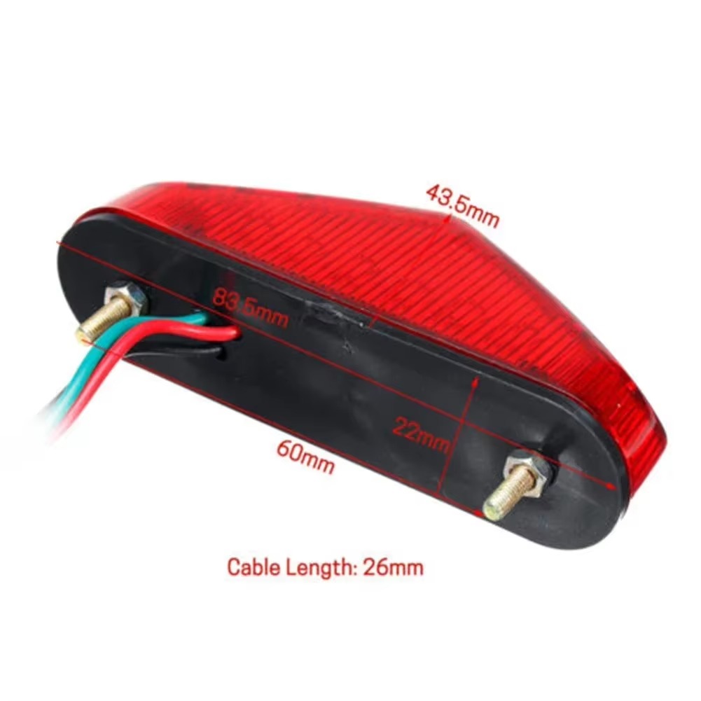 Universal 12v motocicleta cauda luz traseira lâmpada lanterna traseira do motor freio parar luzes de advertência luz da placa licença acessórios automóveis