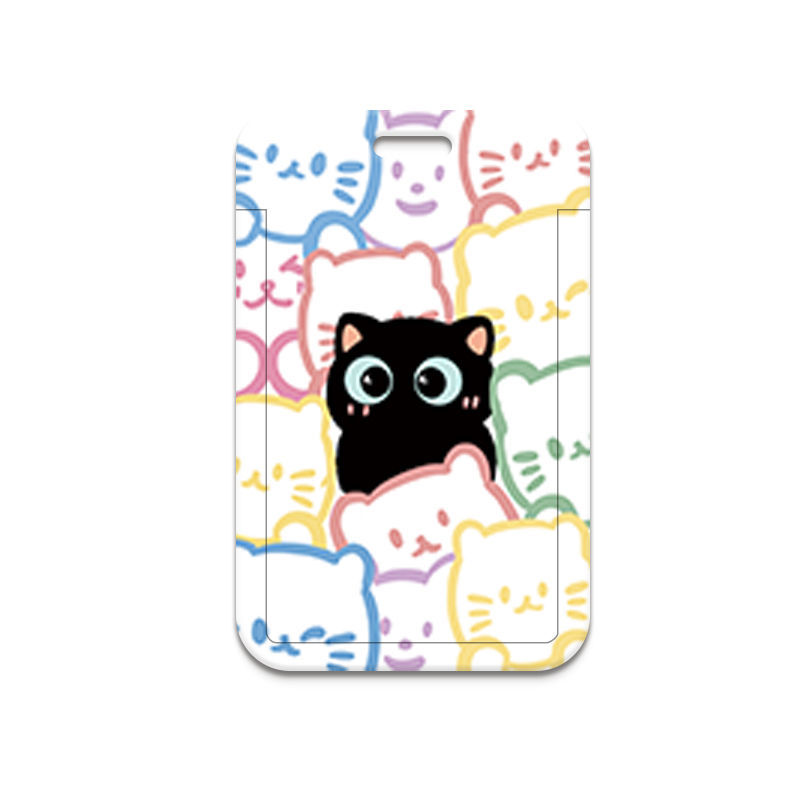 1Pc Leuke Kat Kaarthouder voor Student Koreaanse Mode Kawaii Kat Kpop Idol Fotokaarthouder Draagbare Werknemer Kaarthouder Lanyard
