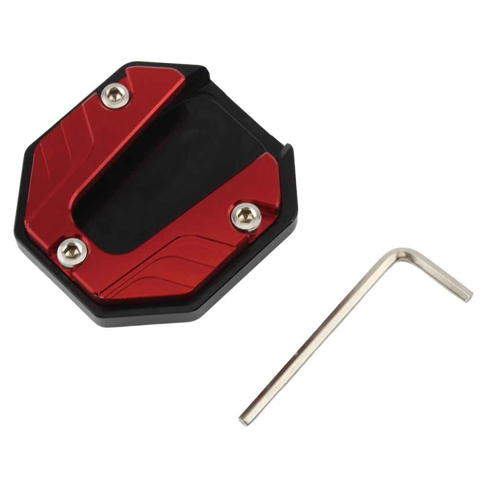 Accessori per la modifica del motociclo Prolunga per cavalletto Piede Cavalletto laterale Piastra di supporto per estensione Parti di base allargata antiscivolo