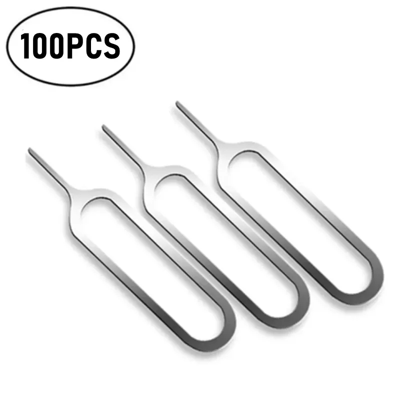 100Pcs เข็มเปิด Eject ซิมการ์ดถาดเปิด Pin เข็ม Key เครื่องมือสำหรับโทรศัพท์มือถือ Universal สำหรับ iPhone 12/13สำหรับ SamSung