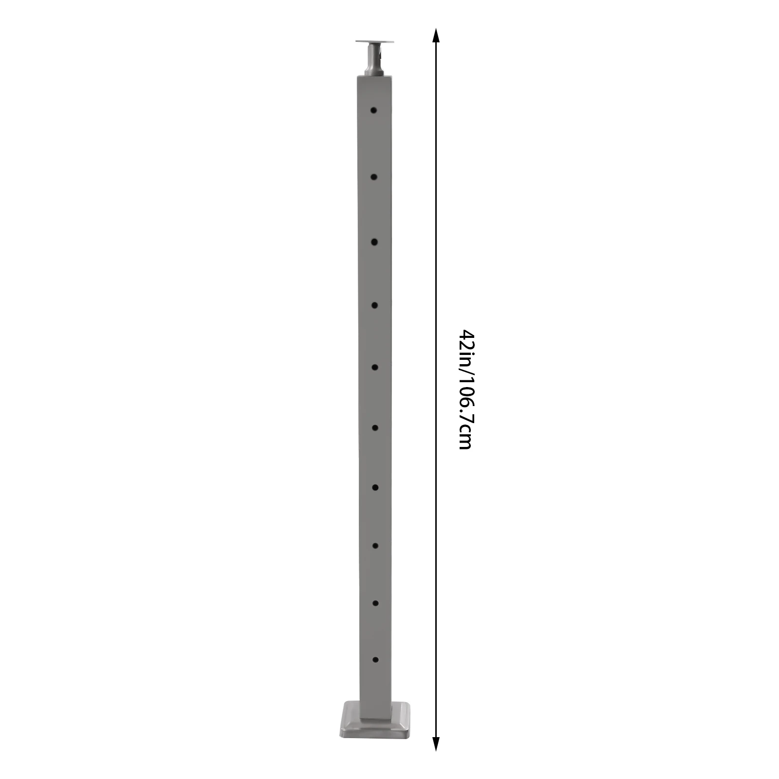 Stainless Steel Railing, 42-inch Height, Adjustable Angle (0-180°), Rust-resistant, Easy To Install, Ideal for 1-3 Step Outdoor