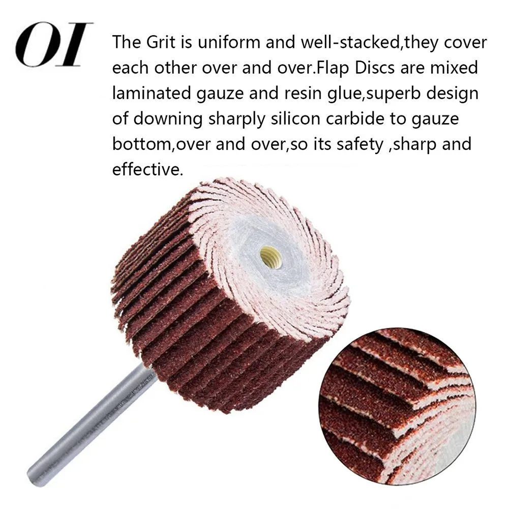 10 個 + 1 マンドレルフラップホイールディスクサンディングドリル研磨サンドペーパー 80-600 グリット研磨グラインダーロータリードレメルツール
