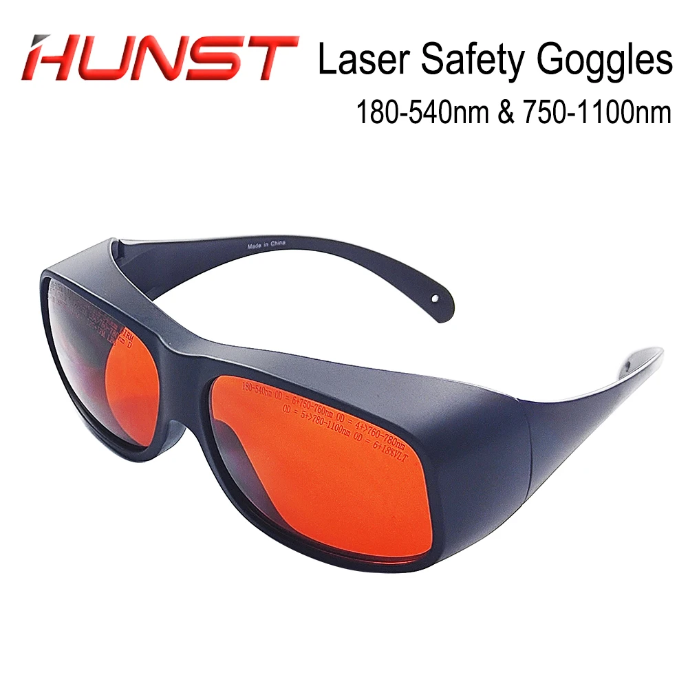 HUNST OD6+ Occhiali di sicurezza laser in fibra verde UV Occhiali protettivi con lunghezza d'onda 355 e 532 e 1064 nm Occhiali protettivi.