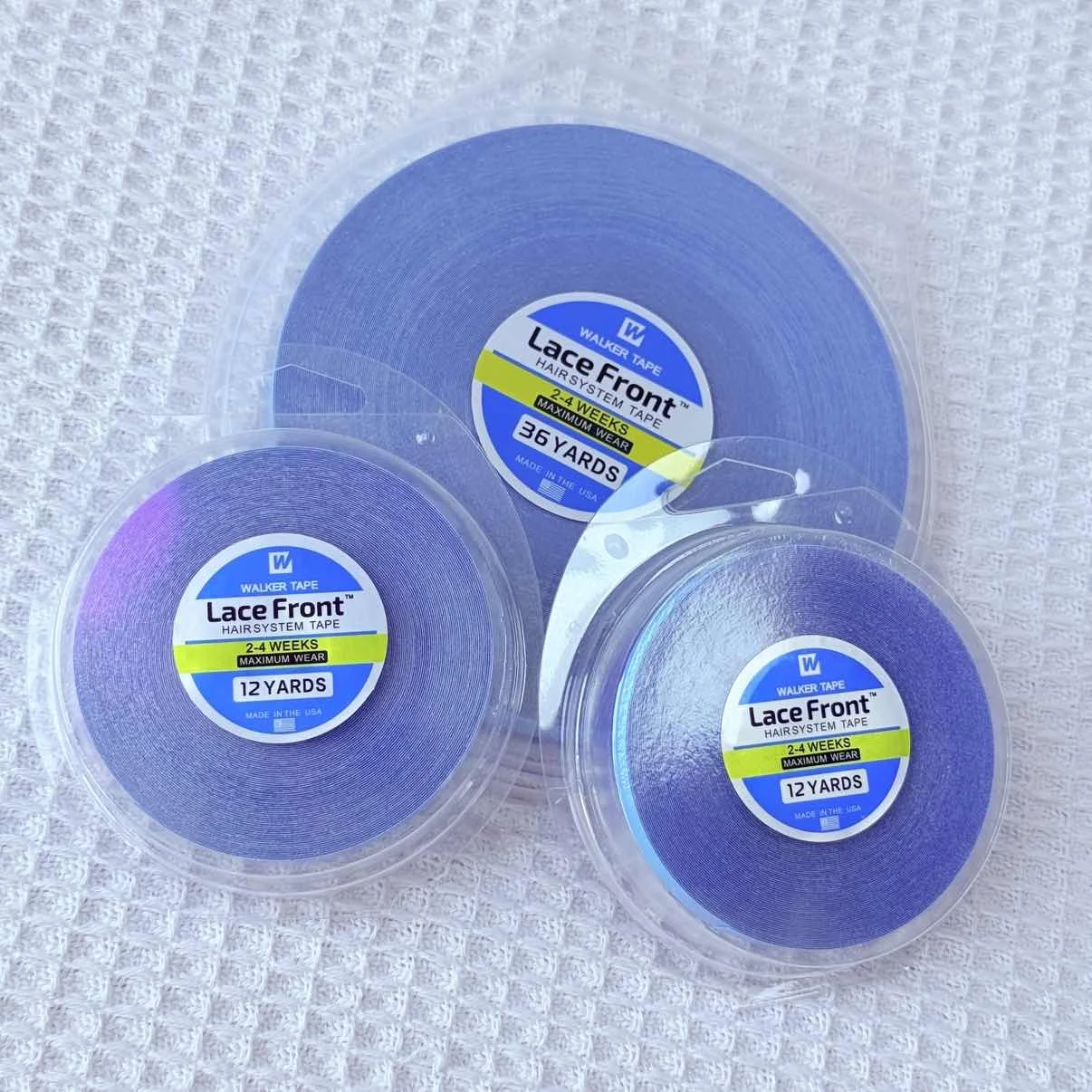 Nastro per sistema capillare Nastro per camminatore doppio lato Nastri per estensioni dei capelli ultra resistenti per chiusura in pizzo Colla per parrucca anteriore in pizzo da 3/12/36 metri