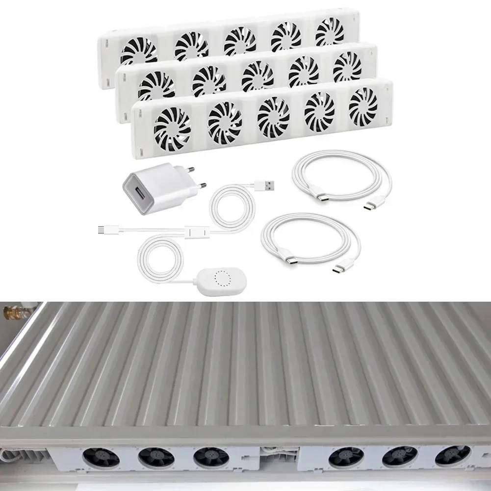 5.0 Radiator Fan For Smart Radiator Booster Extension Set Ventilator Fan Home Fireplace Fan Home Warm Heat Distribution