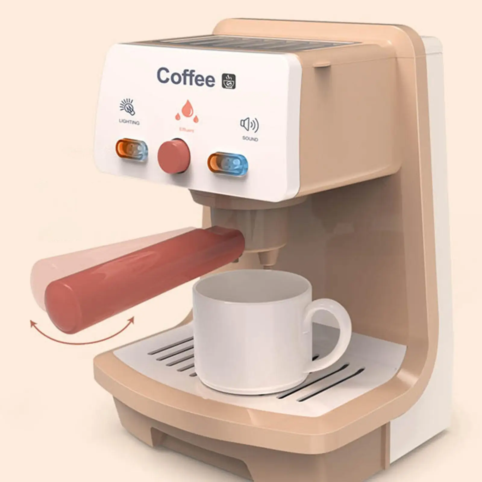 Cafetera de juguete Montessori para niñas y niños, juguete de cocina, juego de rol, regalos de cumpleaños