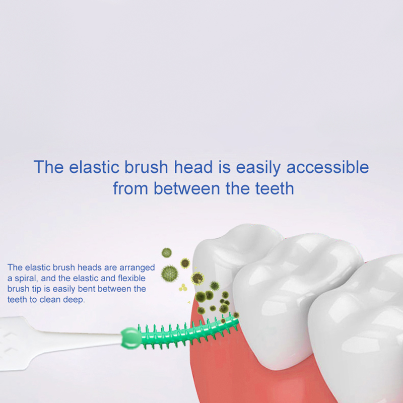 150Pcs 실리콘 치아 스틱 치아 추천 치간 칫솔 치과 청소 브러시 치아 관리 치실 이쑤시개 구강 도구