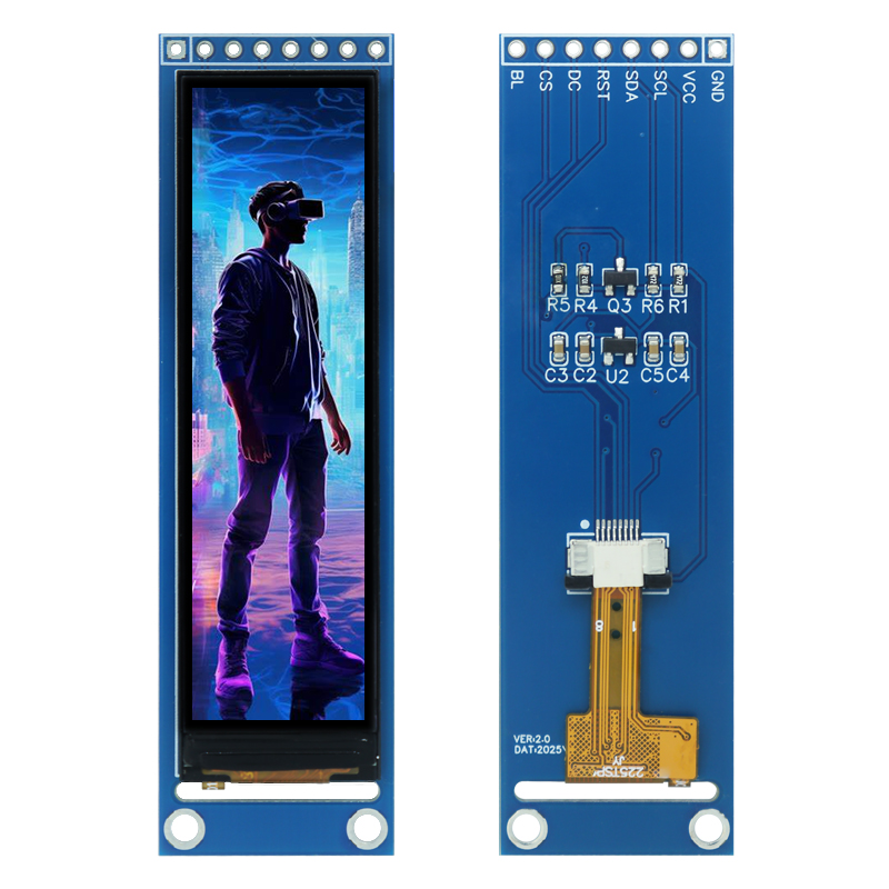 LAUBEI 1PCS/5PCS/10PCS New 2.25-inch TFT LCD ST7789 small screen 76*284 module LCD full view SPI color screen