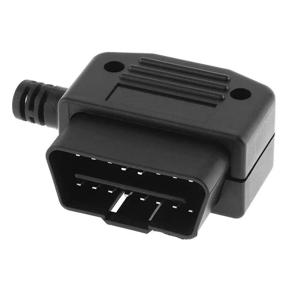 OBD II OBD2 L-тип 16-контактный разъем для автомобильного кабеля, разъемы для проводов, разъем с корпусом и винтом