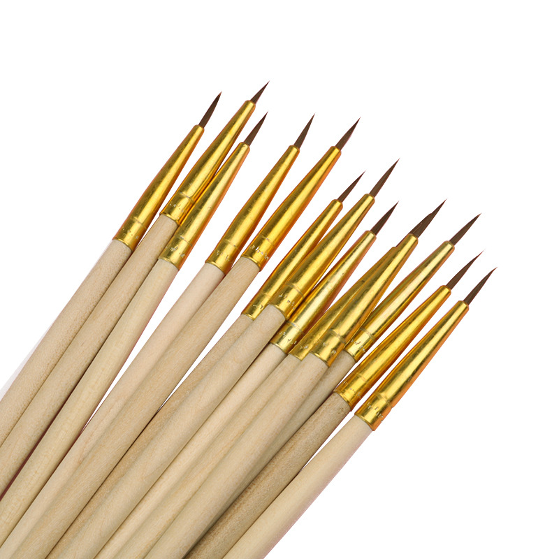 100 Pz/set Fine Dipinto A Mano Sottile Gancio Linea Penna Multicolor Baton Disegno Arte Penna Pennello Rifornimenti D'arte Pennello di Nylon Speciale