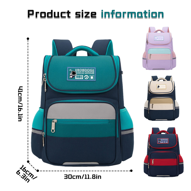 Babu Bean School Bag for Primary School Students 123-6 Boys and Girls Foreign Style Backpack Lightweight Lightweight Backpack