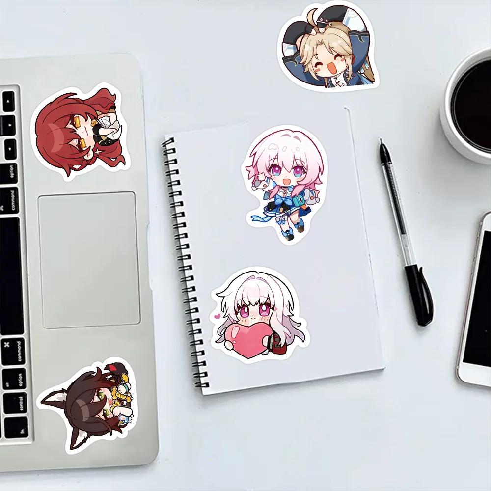 80 個かわいいアニメ Honkai スターレールステッカー旅行スケートボードスーツケースギター荷物ラップトップ落書きステッカーデカールおもちゃ